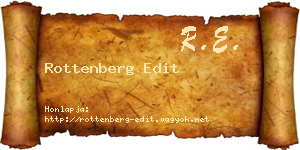 Rottenberg Edit névjegykártya